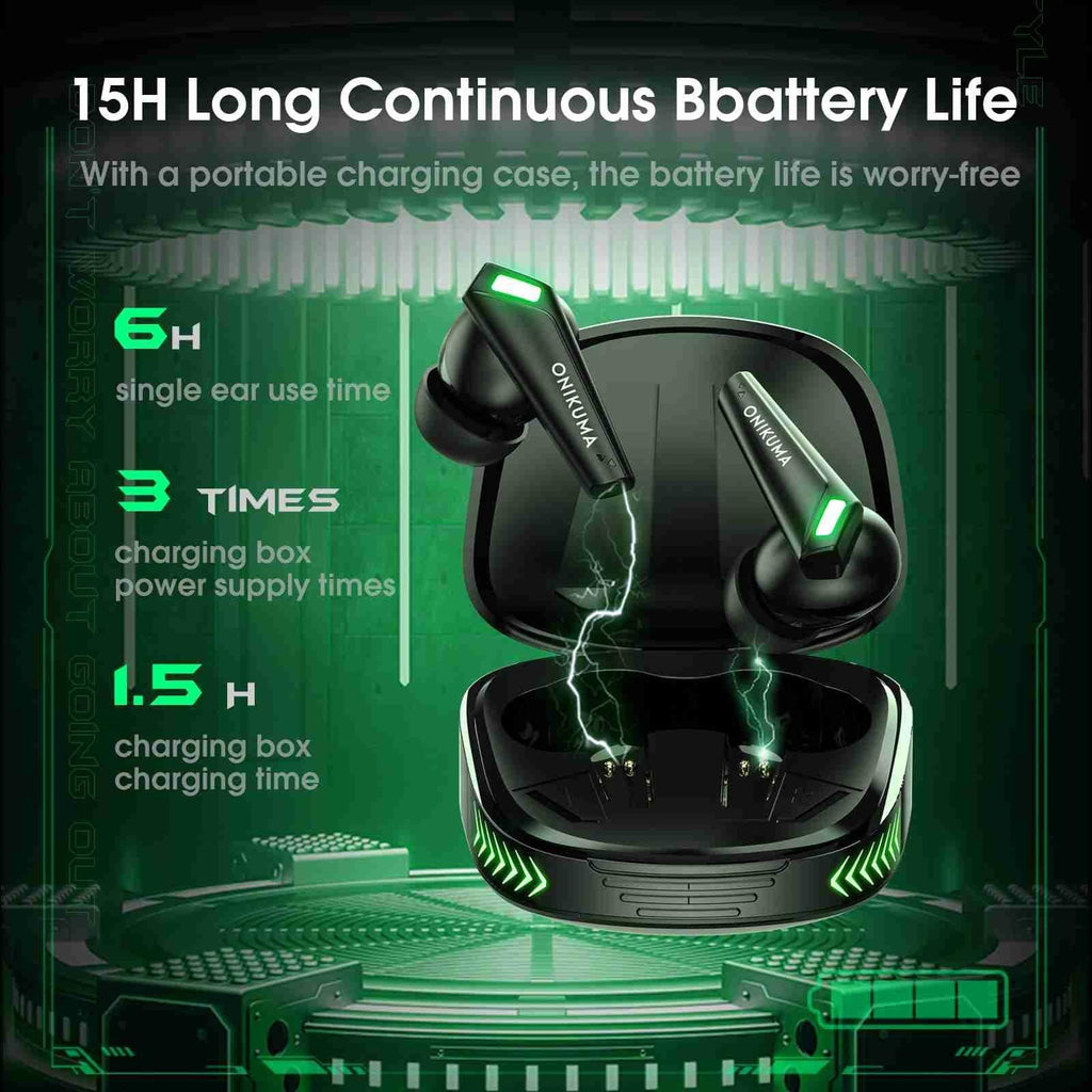 NNEIDS Wireless Bluetooth Earphones With Mic - Black-2