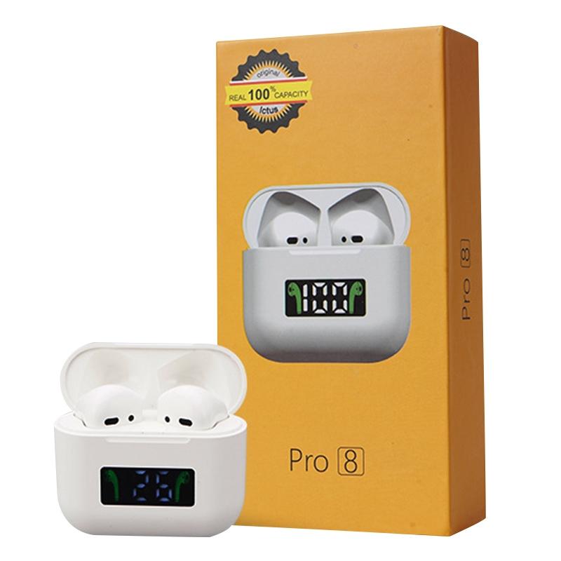 NNEDSZ Wireless Bluetooth Earphones With Touch Display - White-2