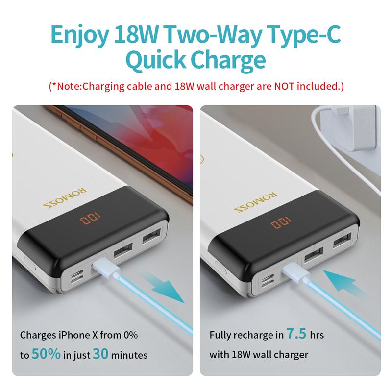 20000mAh Pro Power Bank Portable External Battery With PD Two-way Fast Charging Portable Charger For Phones Tablet-3