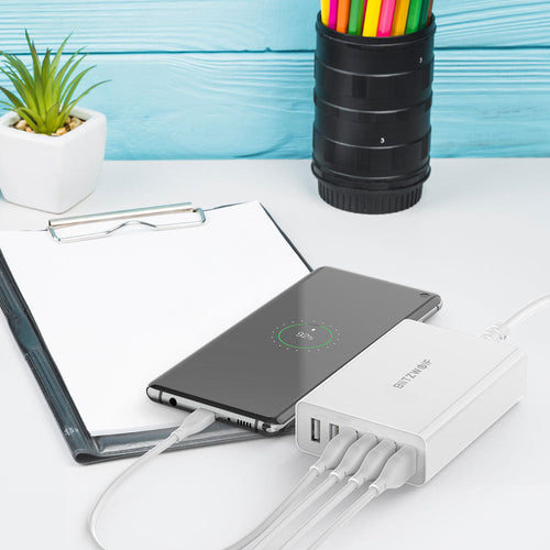 60W Dual QC3.0 6 Port USB PD Phone Charger for iphone for huawei Mobile Phone Chargers Accessories USB Fast Charging-1